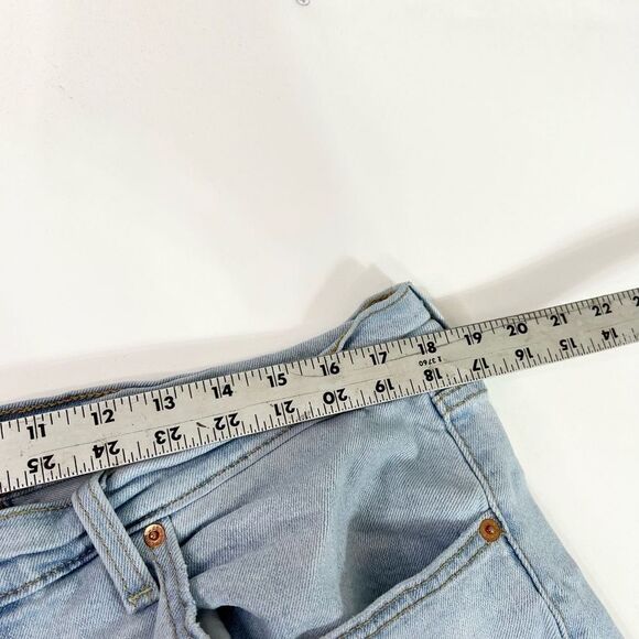 Levi's Ribcage Boot Cut Jeans Womens 18W Blue Cotton Blend Light Washed - Picture 4 of 9